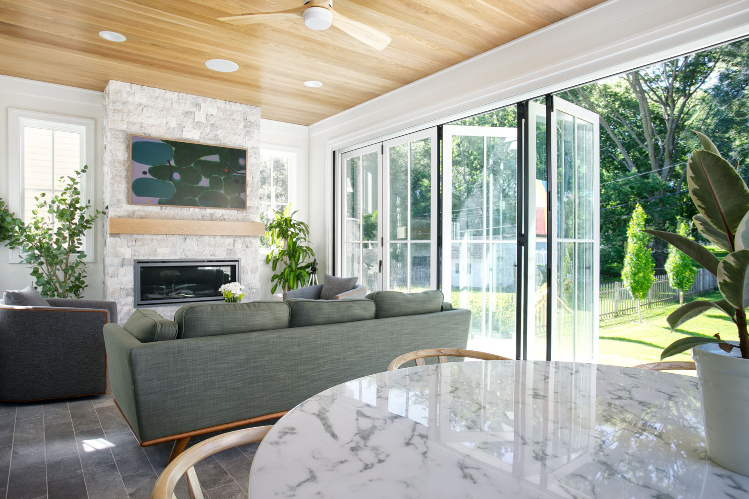Edina Modern Porch Addition - Sawhorse Designers & Builders